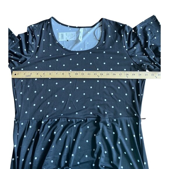NY Collection Polka Dot Black & White Womens Dress Size XL - Picture 10 of 12